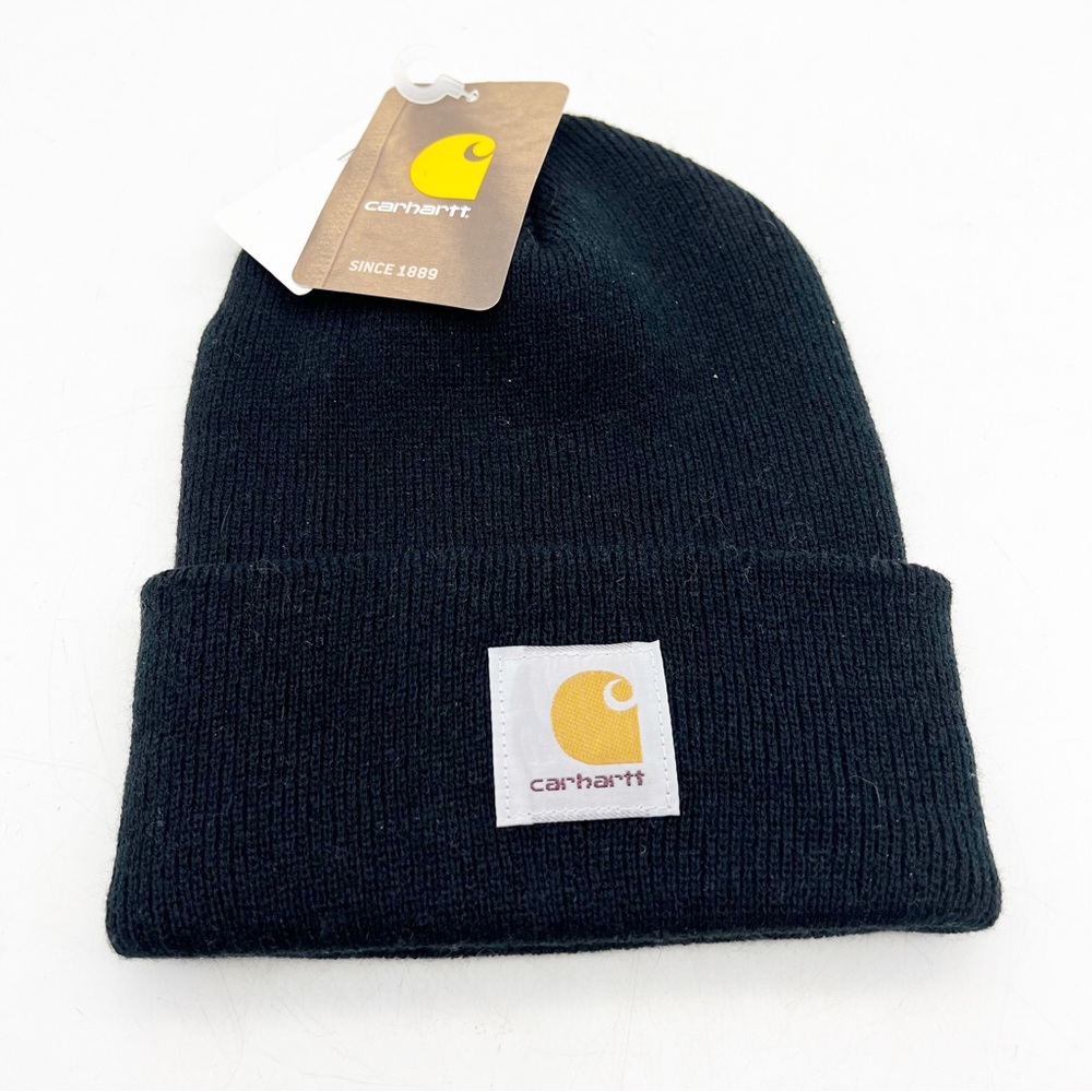 NWT Carhartt knitted black beanie hat